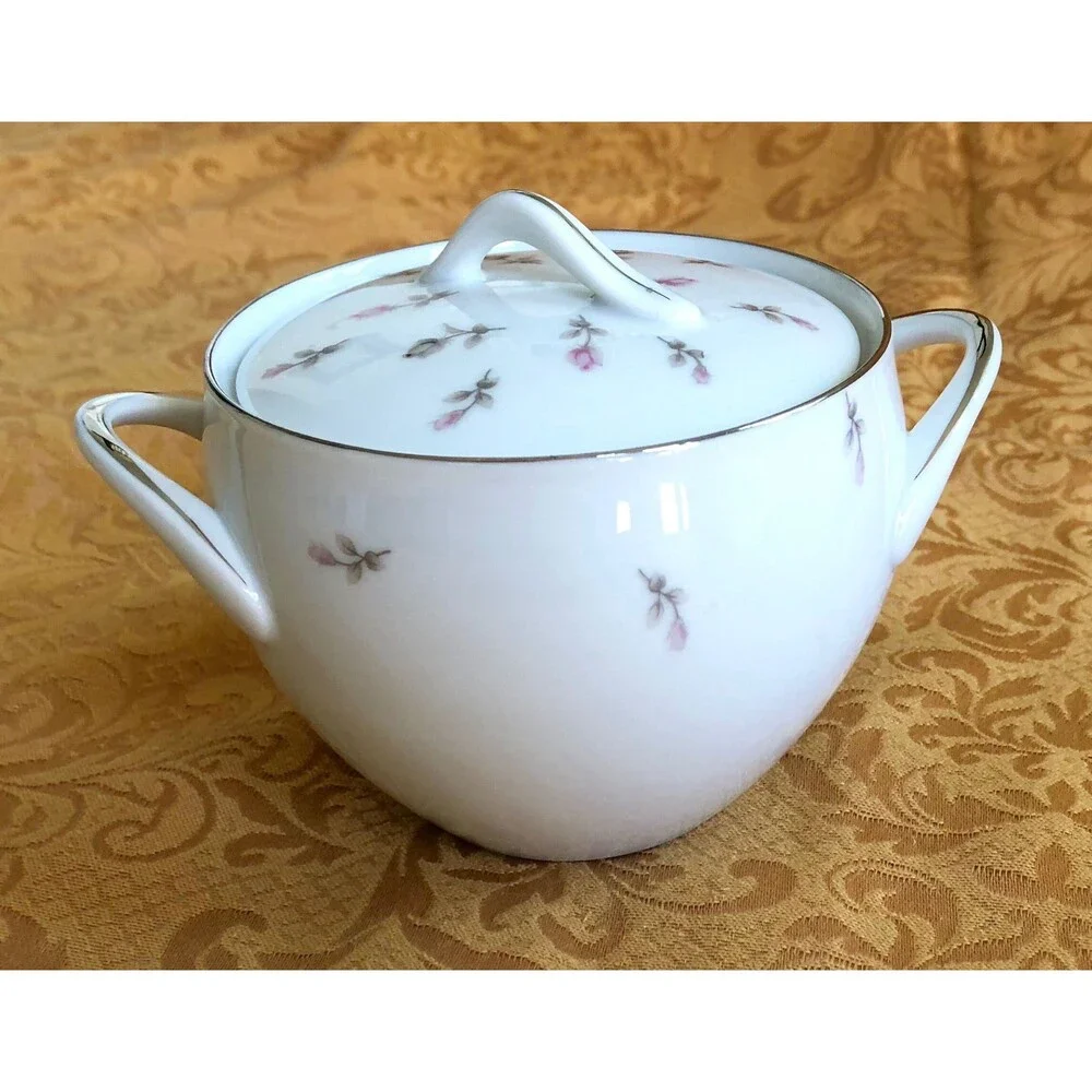 Vintage Mismatched China Hostess Set, Pink Roses, Sango and Fine China of Japan